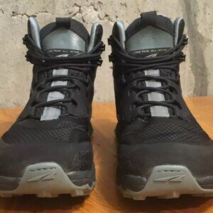 ALTRA LONE PEAK ALL-WTHR Womens Mid Hiking Shoes Size 6.5 BLACK NO BOX EUC